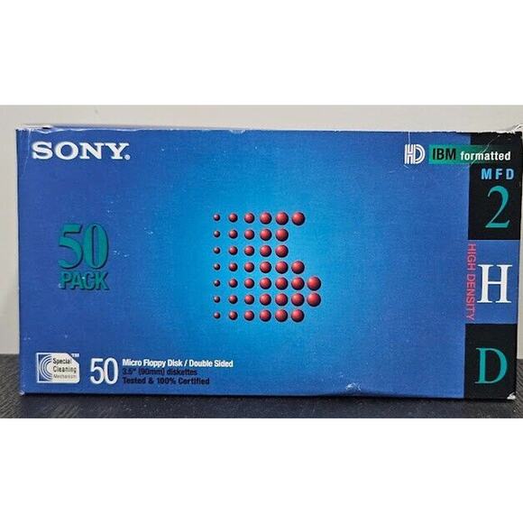 Sony | 3.5” High Density Micro Floppy Disc MFD 2HD 1.44MB | 25 Pack - Picture 1 of 7